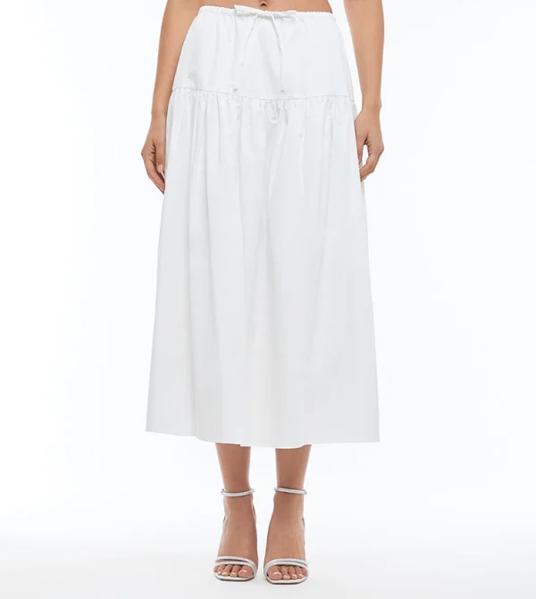 بي سي بي جي BCBG TIRED POPLIN SKIRT