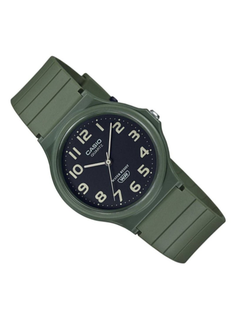 CASIO ساعة كاسيو التناظرية المقاومة للماء بسوار من الراتنج - MQ-24UC-3BDF - 34 ملم - Image 2