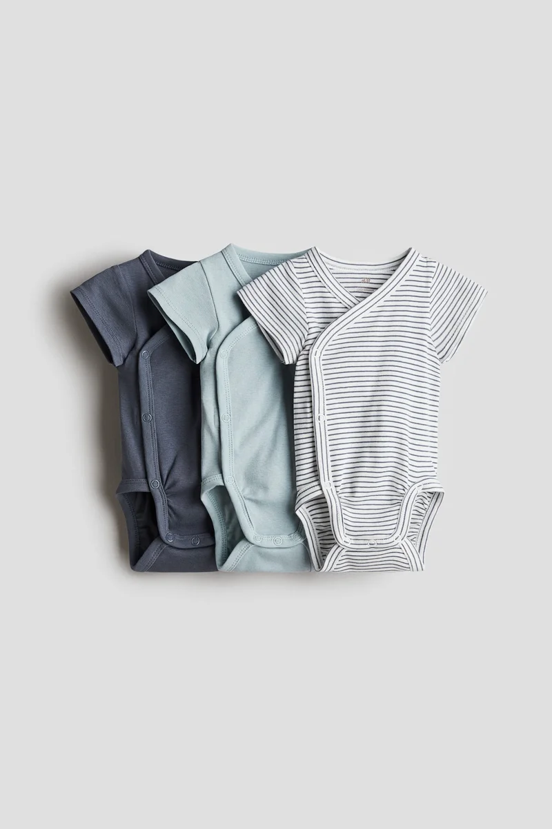 H&M 3-pack wrapover bodysuits
