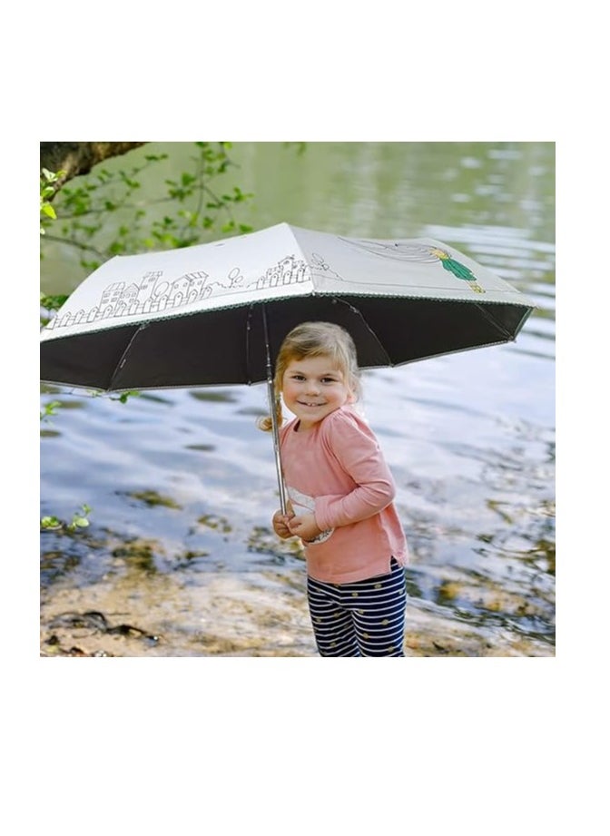 SYOSI - Travel Umbrella Compact Sun Protection Cute Pattern Portable Umbrella UV Small Umbrella Windproof Lightweight Folding Automatic Umbrella Travel Rain Umbrella For Walking Women Girls Kids - Image 1