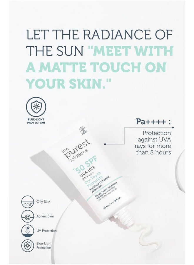 the purest solutions Drytouch Protection (Mattifier & Oil Control Moisturizer Spf 50+) Combined With Witch Hazel & Bilberry Oily Skin Type Vegan Cruelty Free Eco Friendly (1.69 Fl. Oz)  - Image 3