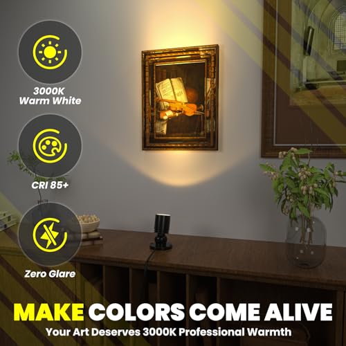 TobeBright Mini LED Spotlight Plug in, 2-in-1 Indoor Small Spot Lights for Paired Display Art Model, Wired Accent Uplights for Plant Picture (Warm White) - Image 5