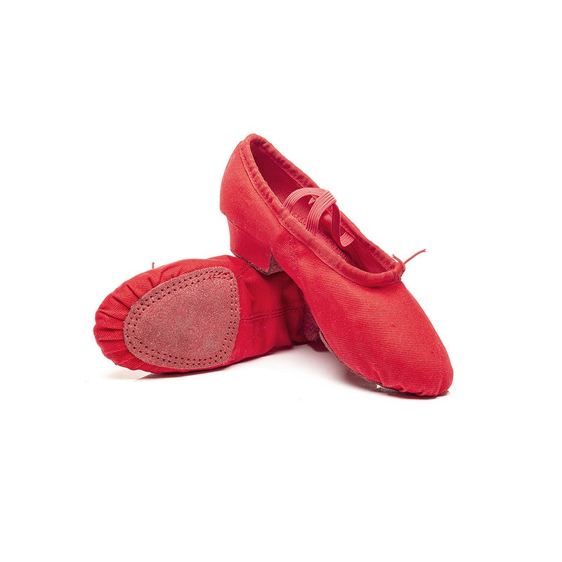 Dance shoes women''s soft bottom exercise shoes adult teacher shoes canvas with heel mid heel yoga shoes belly ethnic dance wholesale - Image 1
