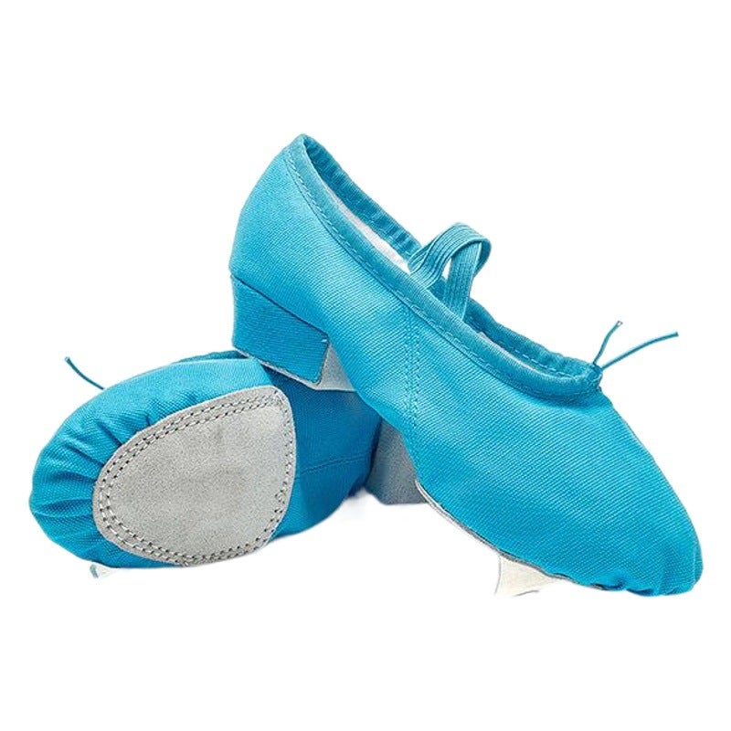Dance shoes women''s soft bottom exercise shoes adult teacher shoes canvas with heel mid heel yoga shoes belly ethnic dance wholesale - Image 2