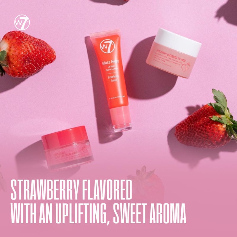 W7 Sweet Dreams Lip Care Gift Set - Overnight Mask, Balm & Scrub - Strawberry - Image 3