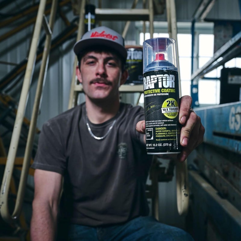 U-POl Raptor 2K Bedliner Aerosol - Protective Coating, Olive Green, 13.2 OZ - Image 5