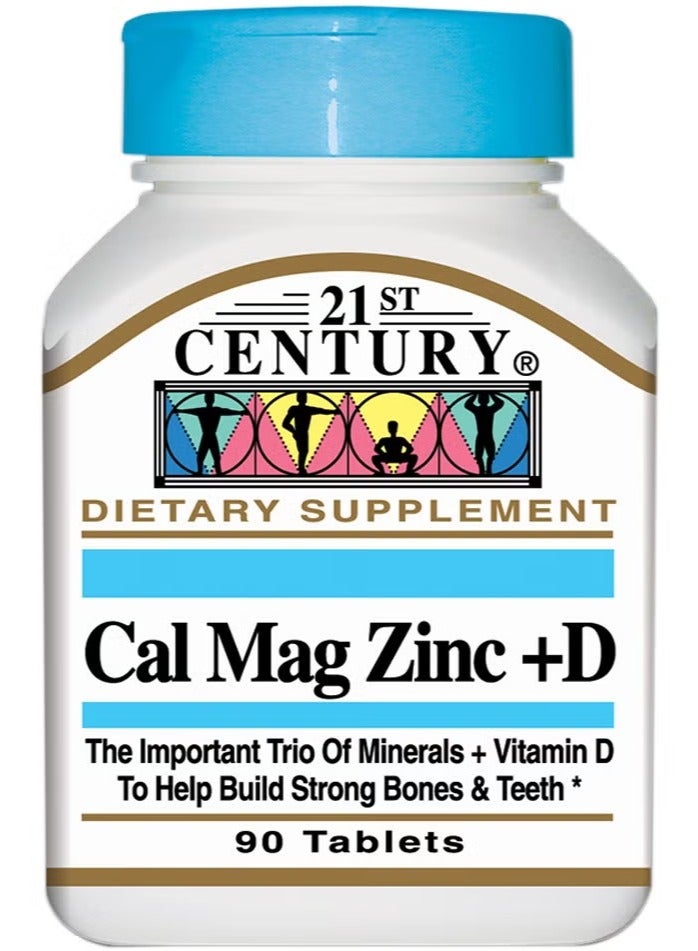 21st Century Calcium Magnesium Zinc + D3 Tablets 90'S - Image 1