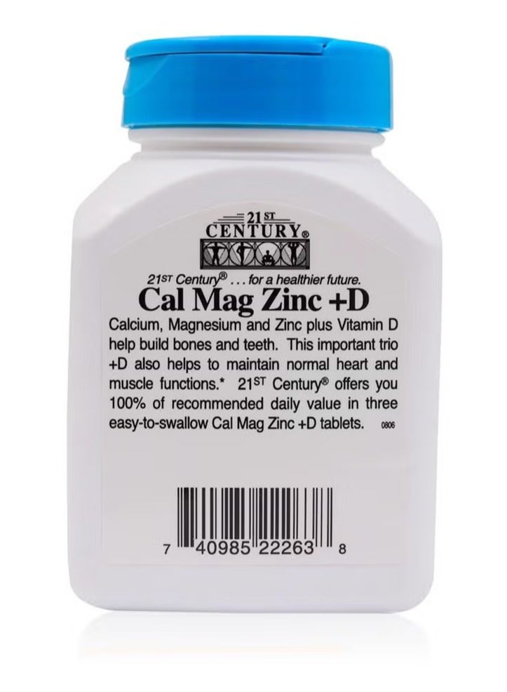 21st Century Calcium Magnesium Zinc + D3 Tablets 90'S - Image 2