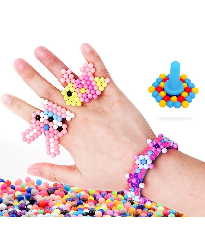 1400 Pieces Per Box 15 Color Water Sticky Beads Set 5mm Fuse Beads Kit With Storage Box And Tools Creative Refill Art Crafts No Glue - Image 3