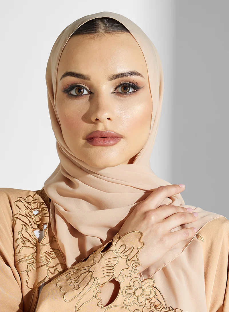 hayas closet Lace Cutwork detail Abaya