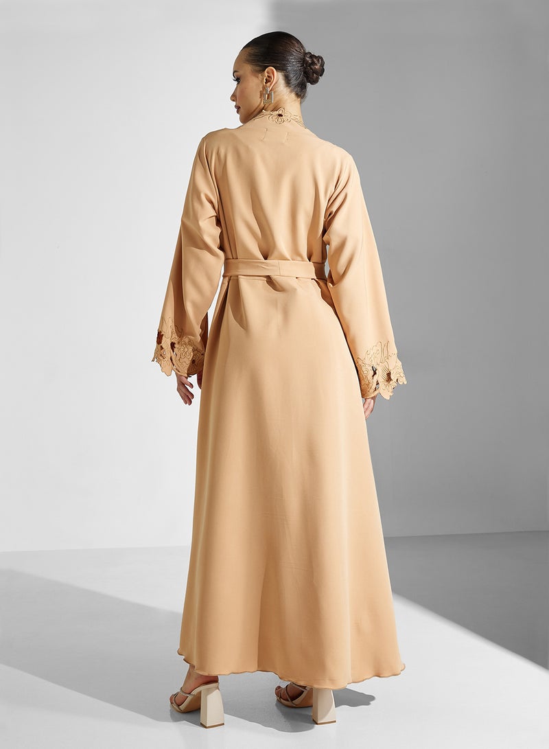 hayas closet Lace Cutwork detail Abaya - Image 2