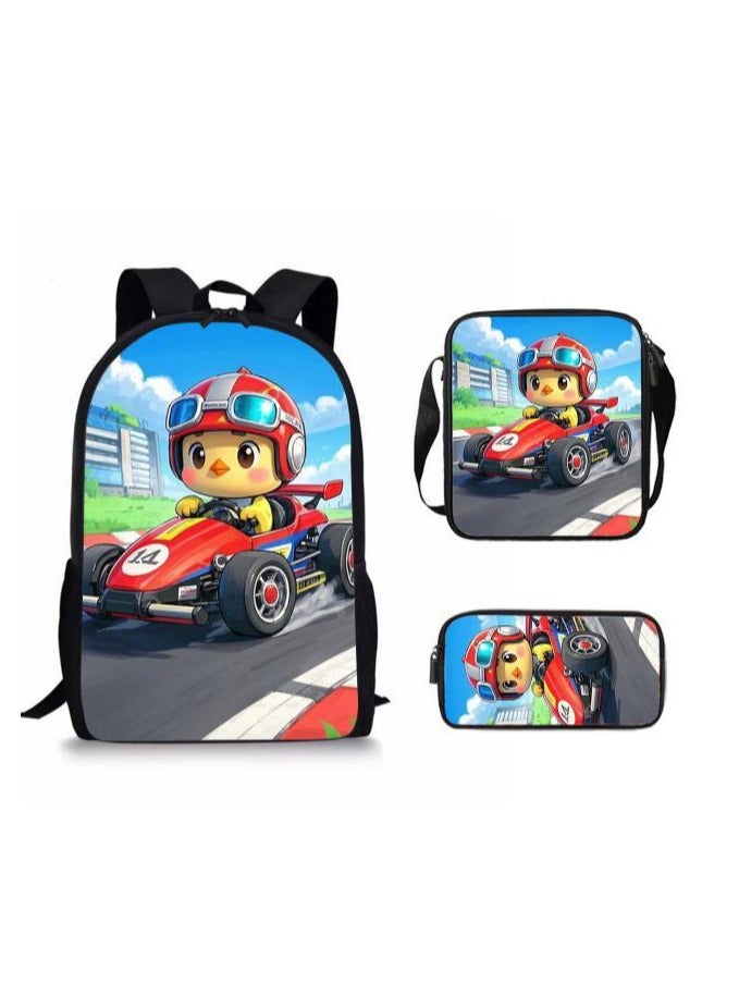 Cartoon style universal three-piece schoolbag - 406  - Image 2