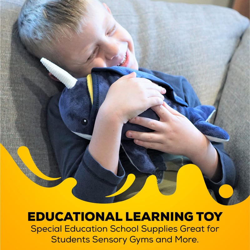 SENSORY4U Buckle Pillow Narwhal â€“ Sensory Motor Aid for Fine Motor Skills, Hand-Eye Coordination & Pediatric Occupational Therapy Support - Image 2