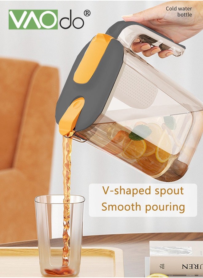 VAOdo - 5PCS Large Water Filter Pitcher for Tea and Drinking Water Milk Juice with 1 Stream Filter 4 Cup Capacity BPA Free Grey - Image 1