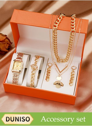 Ladies Watch Set,High End Ladies Watch Set,With Multi-Layer Necklace, Sweater Chain，Bracelet, Earrings, Ring, Suitable For Daily Use,Gatherings, Dates, And Events - pzsku/Z734178543806147896A7Z/45/1746668960/1dcd1bc1-841a-49fd-91eb-d5de33c7b672
