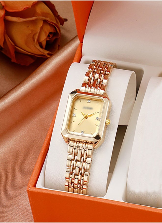 Ladies Watch Set,High End Ladies Watch Set,With Multi-Layer Necklace, Sweater Chain，Bracelet, Earrings, Ring, Suitable For Daily Use,Gatherings, Dates, And Events