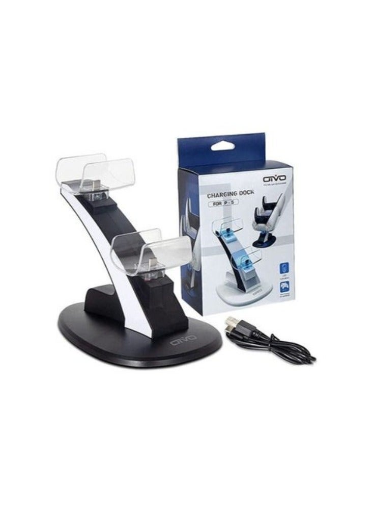 محطة شحن سلكية مزدوجة لجهاز بلاي ستيشن 5