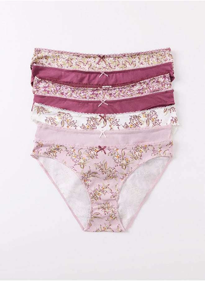 women'secret Pack Of 7 Classic Plain And Printed Cotton Panties  - Image 5