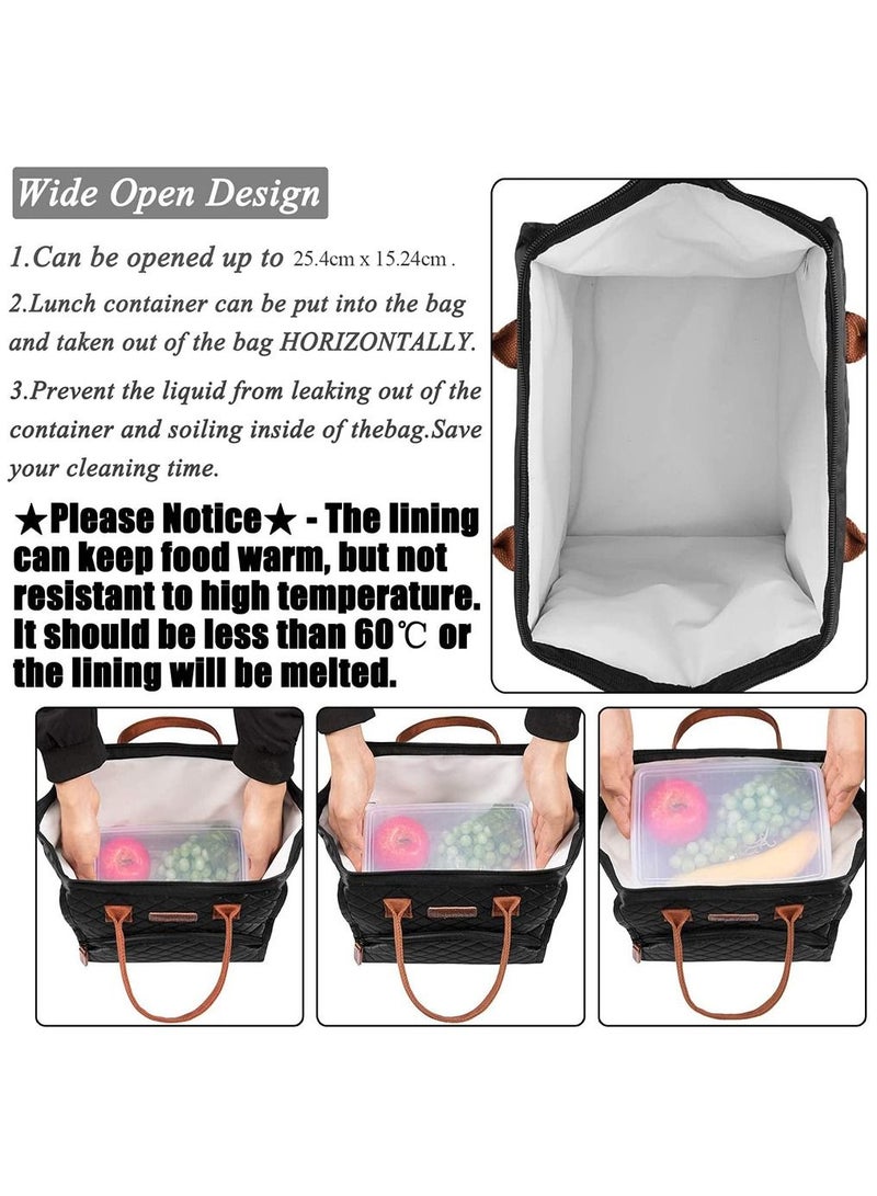 Arabest Insulated Lunch Bag, Large Leakproof Wide-Open Lunch Tote Bag, Thermal Snacks Organizer for Women Men Boys Girls Adults Work Outdoor - Image 3