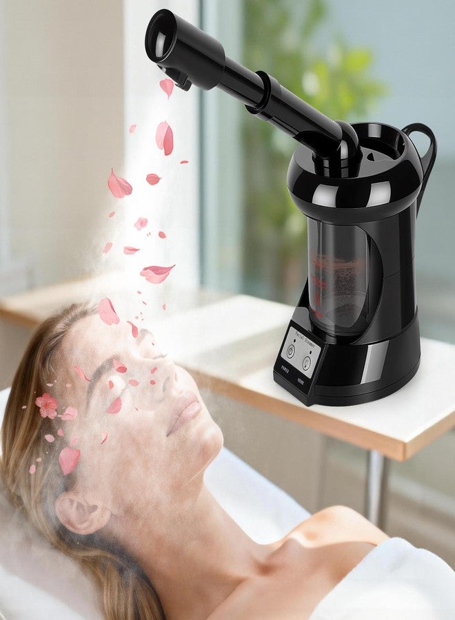 جهاز بخار احترافي للوجه مع بخار أكثر كثافة لتنظيف عميق وترطيب مثالي، مزود بذراع قابلة للتمديد، مناسب للاستخدام في صالونات التجميل والمنتجعات الصحية والمنزل، أسود - Image 1