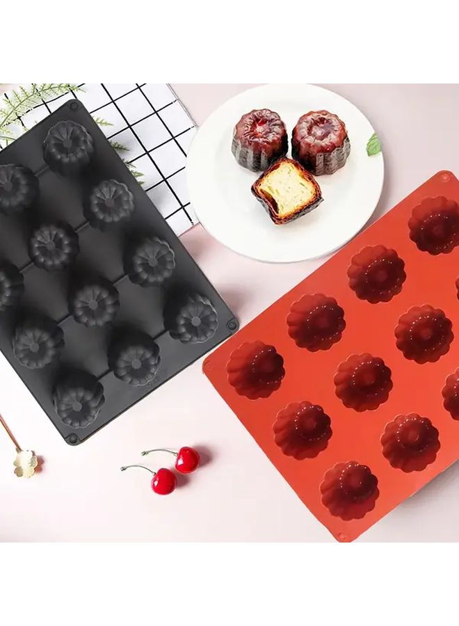 2pcs Silicone Baking Mold For Cake Pudding Ice Cream Jelly Candy Non Stick Oven Safe Kitchen Tool For Baking - Image 1
