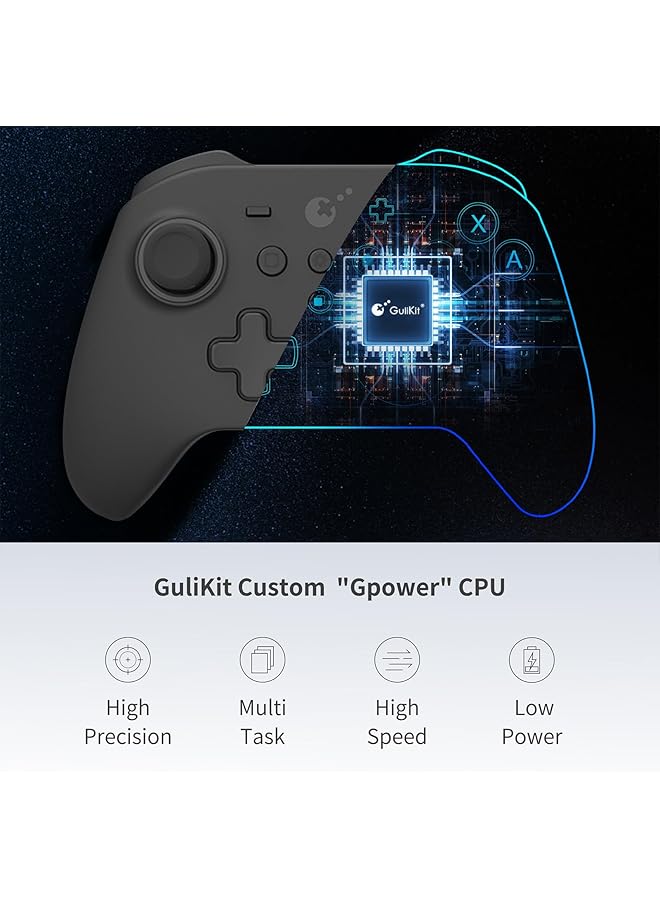 Gulikit Kk3 Max Controller (No Drift) For Switch/Pc/Android/Macos/Ios With 4 Back Buttons Hall Joysticks And Triggers Maglev/Rotor/Hd Vibration 1000Hz Polling Rate Rgb Lights - Image 5