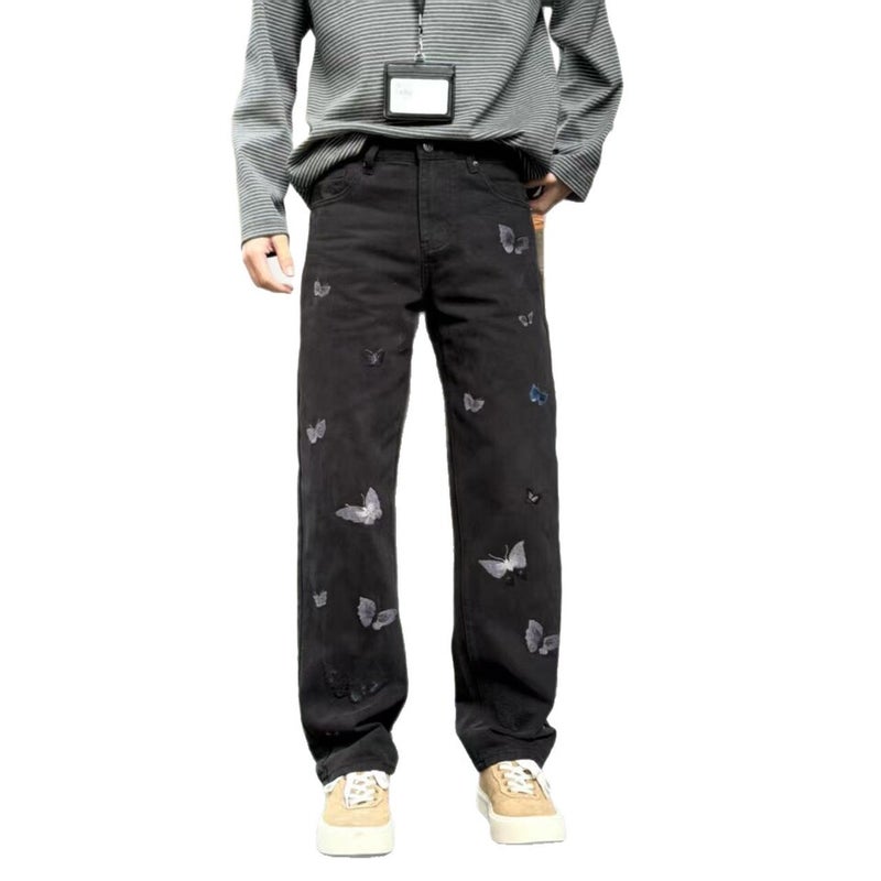 Unisex Classic Denim Jeans Loose Fit Daily Outdoor Wear - Image 5