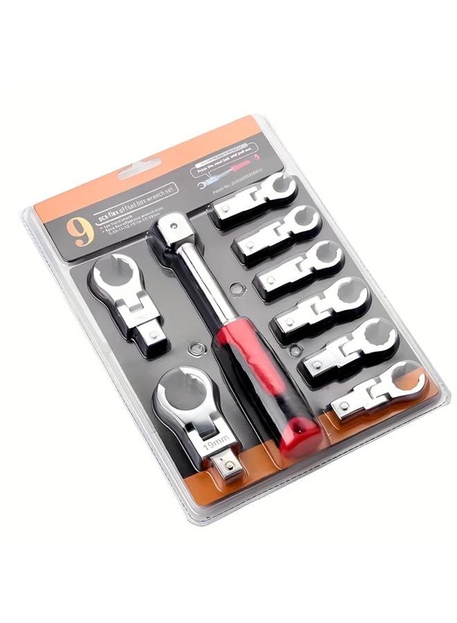 Spanner Set Detachable Oil Pipe Wrench And Changeable Head Open Wrench For Home Repairs - Image 4