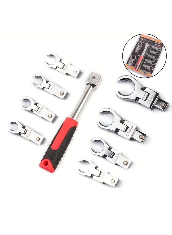 Spanner Set Detachable Oil Pipe Wrench And Changeable Head Open Wrench For Home Repairs - Image 3
