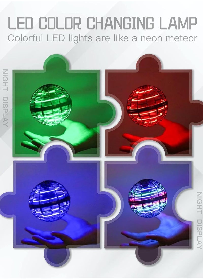 Generic Flexible Anti-Collision Flying Spinner Programmable Led Lights Ball Toy 10.4x10.2x10.2cm (Pink)  - Image 4