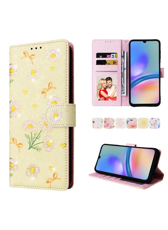 S-TOP Case For Samsung Galaxy A05s Bronzing Painting RFID Leather Case - Image 1