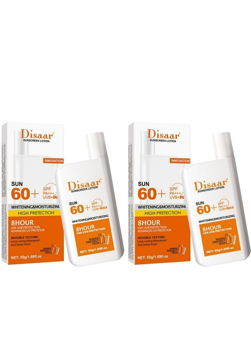 Disaar Sunscreen Lotion With Spf 60  2 pcs 2*50g - Image 1