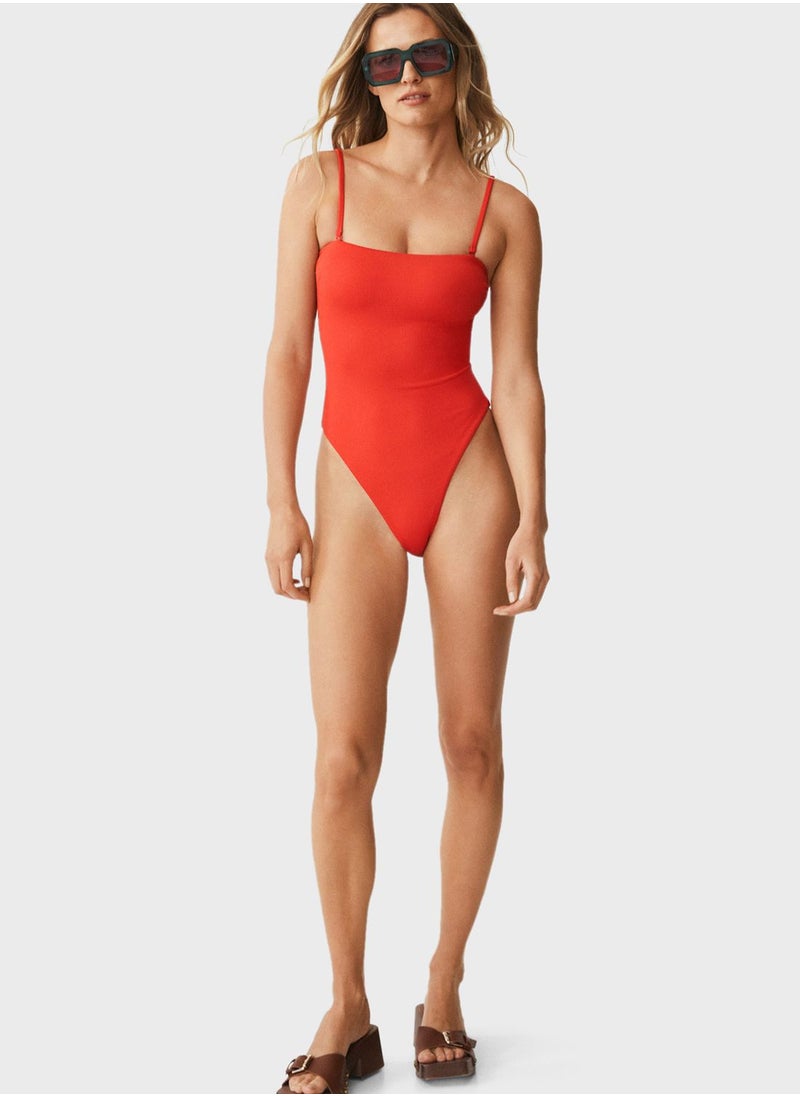 MANGO - High Leg Swimsuit - Image 1