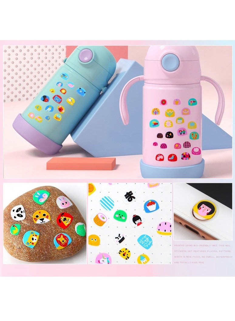 SYNSYB 126PCs Nail Stickers for Women and Little Girls - 7 Sheets 3D Self-Adhesive DIY Nail Art Decoration Set Including Flowers Leaves Animals Plants Fruits Nail Decals for Woman Kids Girls - Image 2