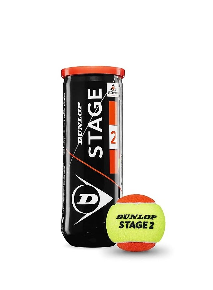 DUNLOP 3-Piece Tennis Ball Stage 2 Orange  - Image 1