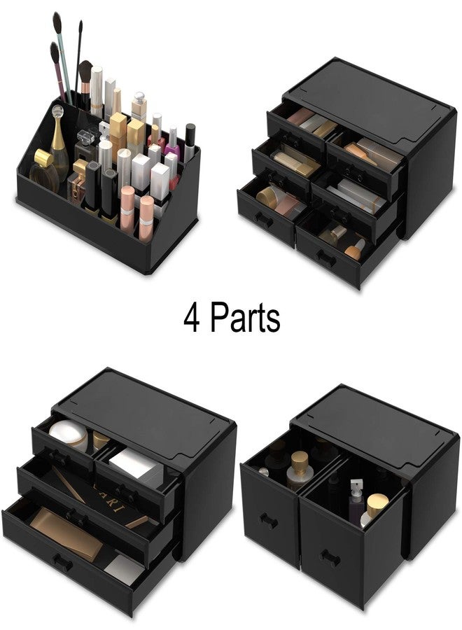 Readaeer Makeup Cosmetic Organizer Storage Drawers Display Boxes Case with 12 Drawers (Black) - Image 5