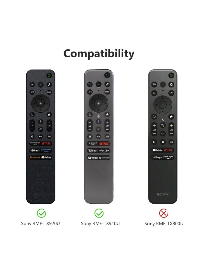 Silicone Case for Sony RMF-TX920U/TX910U, Remote Control Protective Cover with Lanyard,Drop-Proof, Protective Case for Sony RMF-TX920U TX910U Remote Control (Blue) - Image 2