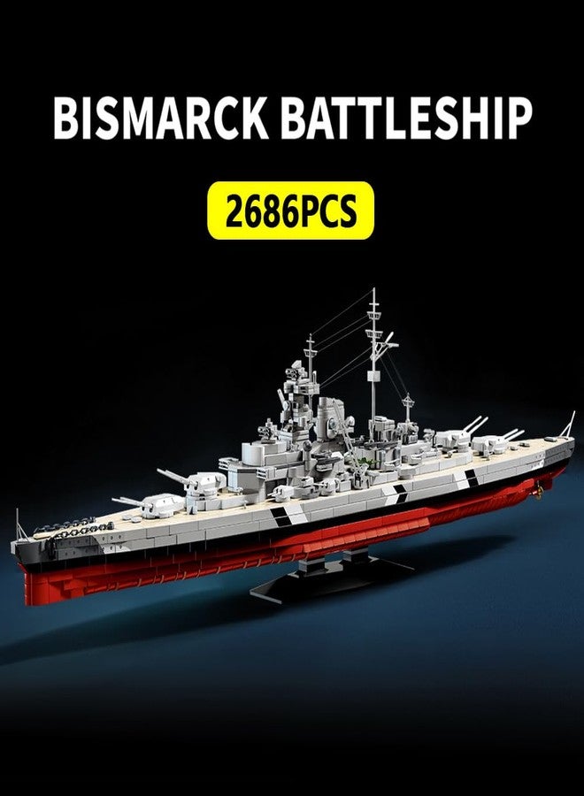 DUANT WW2 Bismarck Battleship Building Block Set, one of The Military Series Bismarck Large Warships, Suitable for Adult Collection-Level Display MOC Toy Gift Ship (39057) - Image 2