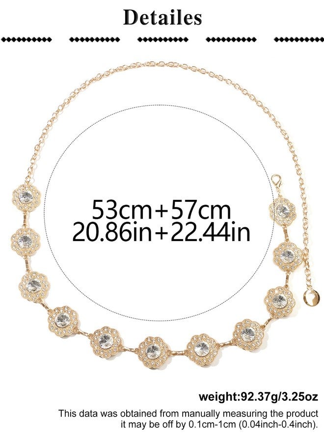 MODRSA Gold Belt Chain Belt for Women Dress Gold Waist Belts Chains Layered Body Chain Jewelry Greek Goddess Waist Chains Jewelry for Women Dainty Fashion Flower Belly Belts Dress Accessories - Image 4
