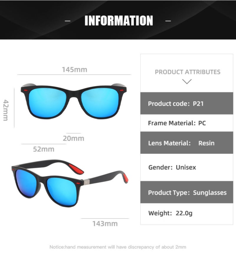 Men's classic sunglasses for fashion and leisure, suitable for driving, with polarized lenses to protect against UV rays and sun glare, ideal for sports. - Image 3