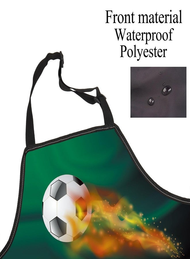 BNQL Soccer Apron with Pockets Soccer Gifts for Soccer Lovers Soccer Team Player Gifts Soccer Gift Soccer Cooking Apron (Soccer Apron) - Image 4