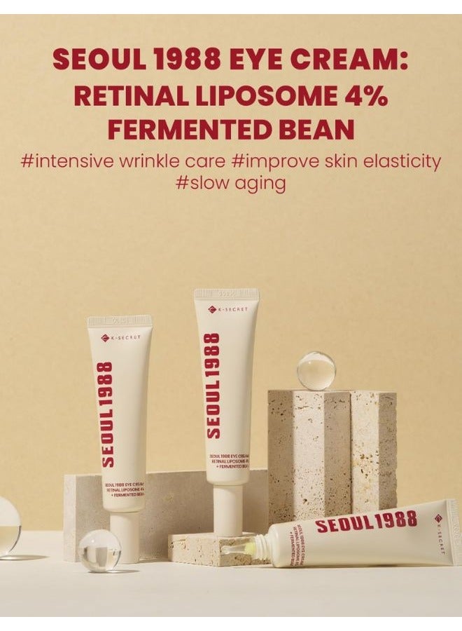 K-SECRET SEOUL 1988 Eye Cream 30ml, Retinal Liposome 4% + Fermented Bean | Anti-aging, Brightening, Firming - Image 2