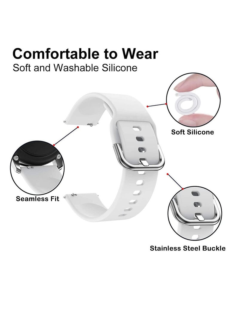 SYOSI Band Compatible with Samsung Galaxy Watch Active Active2 40mm 44mm Silicone Sports Wristband Replacement Compatible for Galaxy Watch 42mm Gear S2 Classic Gear Sport Smart Watch - Image 2