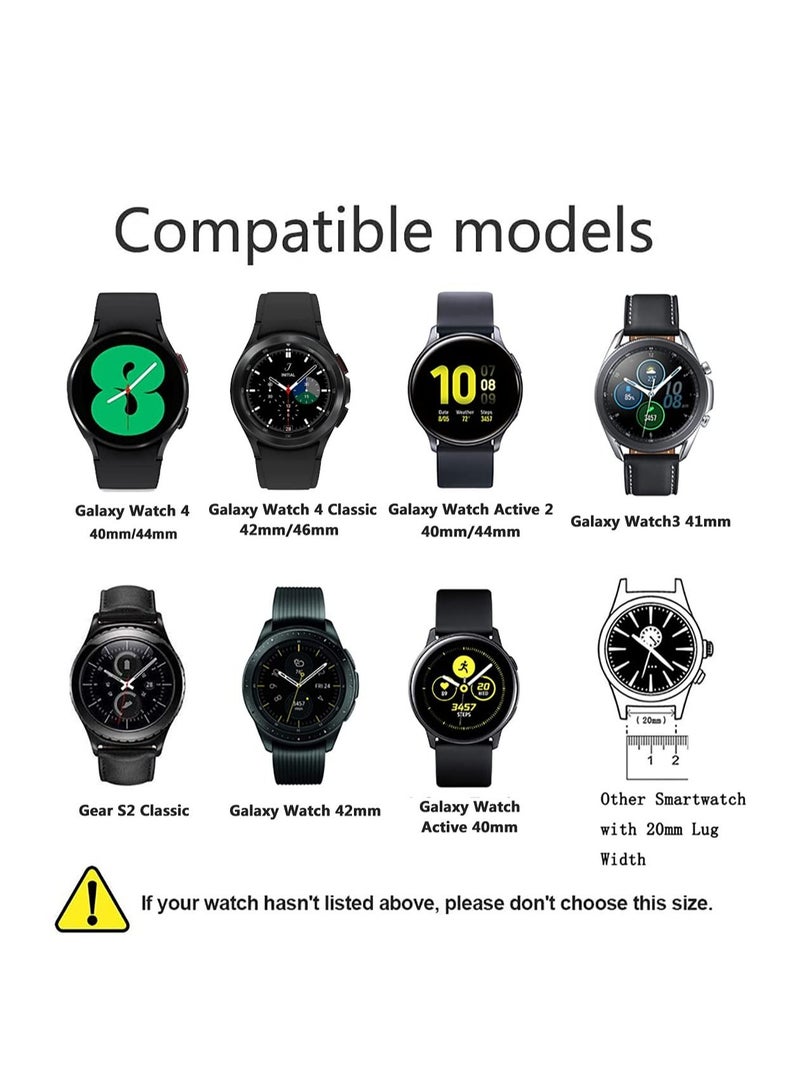 SYOSI Band Compatible with Samsung Galaxy Watch Active Active2 40mm 44mm Silicone Sports Wristband Replacement Compatible for Galaxy Watch 42mm Gear S2 Classic Gear Sport Smart Watch - Image 3