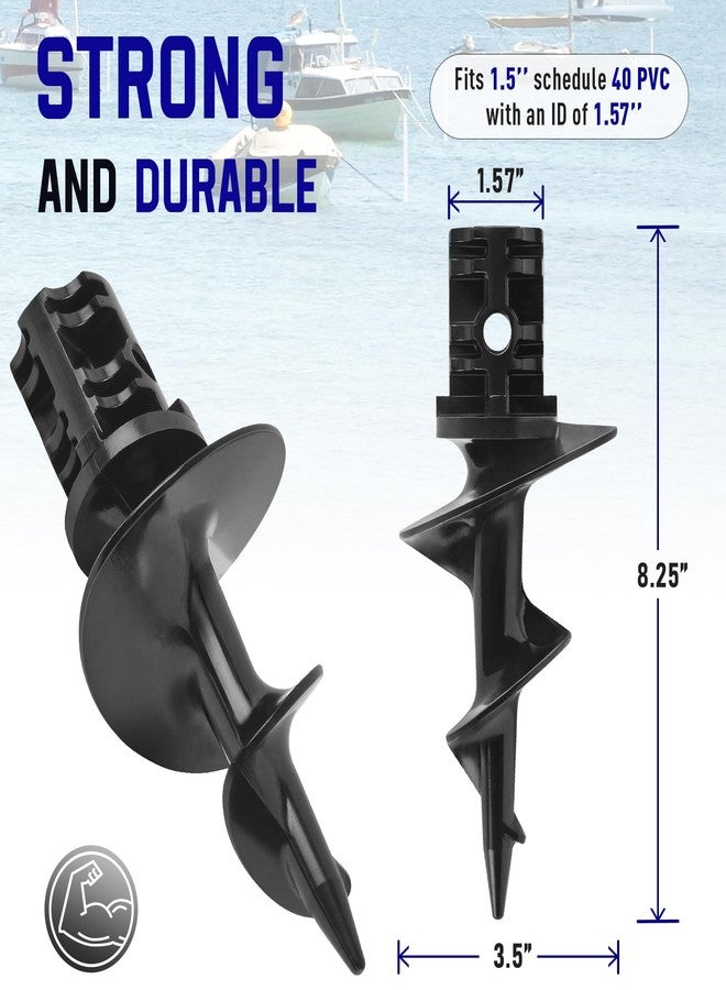 Touri 2 Pack Dock Sand Auger for Making PVC Tubing Sandbar Anchor Securing Your Boat with Ease Fits 1.5'' Schedule 40 PVC with an ID of 1.57'' - Image 3