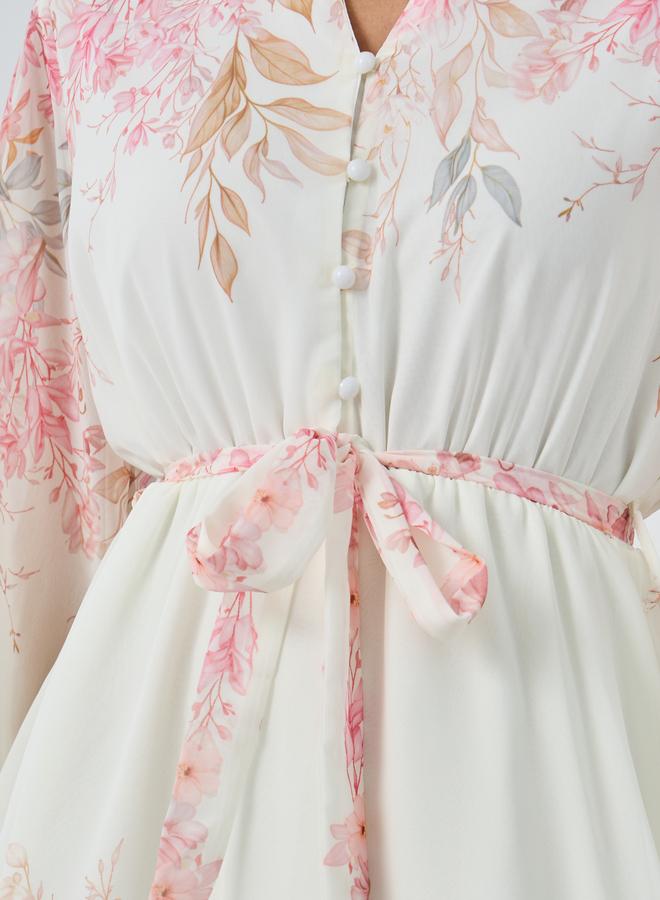 ستايلي فستان ميدي بطبعات زهور من ستايلي - Image 4