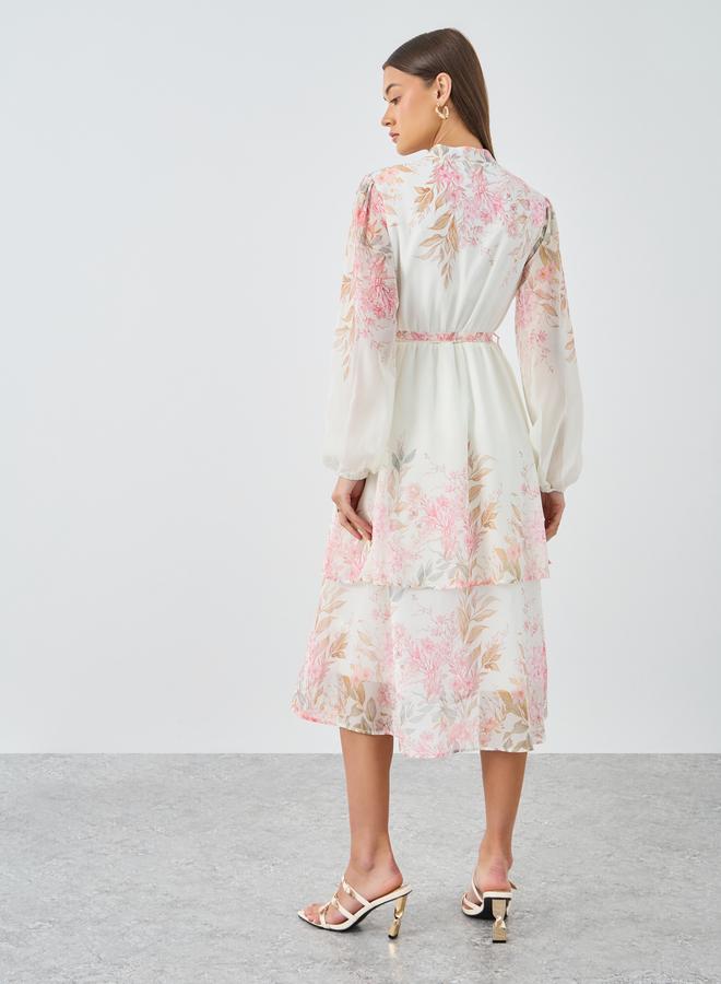 ستايلي فستان ميدي بطبعات زهور من ستايلي - Image 5