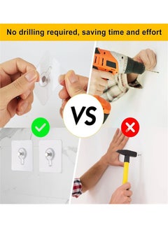 Generic Picture Hangers, 18pcs Self Adhesive Picture Hangers Hooks Waterproof Adhesive Wall Hooks Wall Picture Hanger Heavy Duty Wall Hangers Without Nails for Hanging for Home Kitchen Bathroom Office  - Image 4