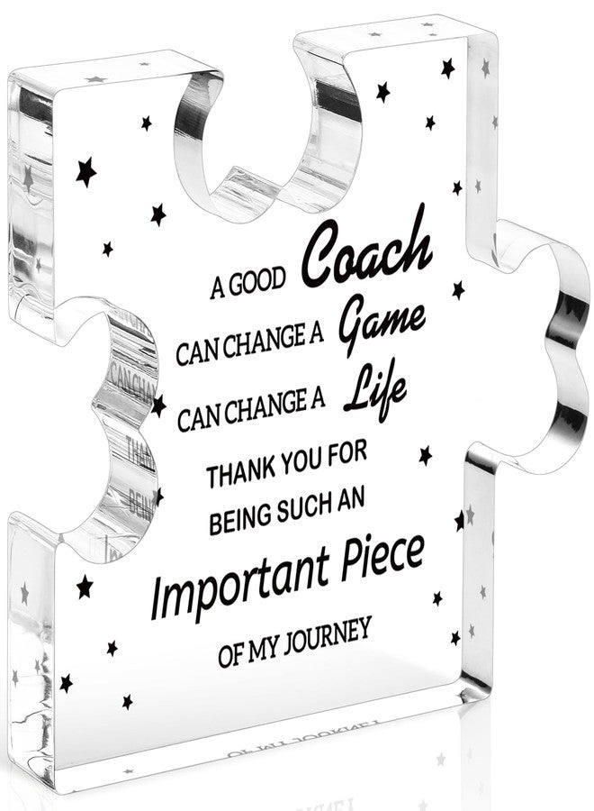 Funnli Baseball Cheer Football Soccer Basketball Coach Gifts Acrylic Plaque, Thank You Gifts for Volleyball Softball Hockey Team Fitness Instructor, Birthday Christmas Thanksgiving Gifts for Coach - Image 1