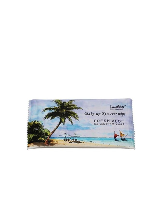 Travelwell - TRAVELWELL Makeup Remover Wipes Bulk, Individually Wrapped Natural Fresh Aloe Travel Packs Elderly Bathing Cleansing Wipes - 500 Count per Package | Travel Size Toiletries | Hotel Toiletries Bulk Set - Image 1